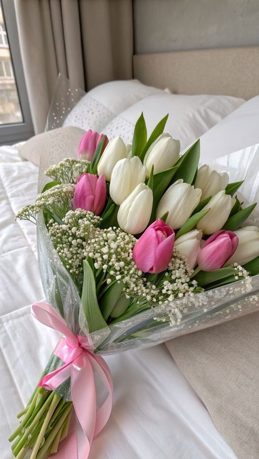 Assorted Tulips (with Baby breaths)