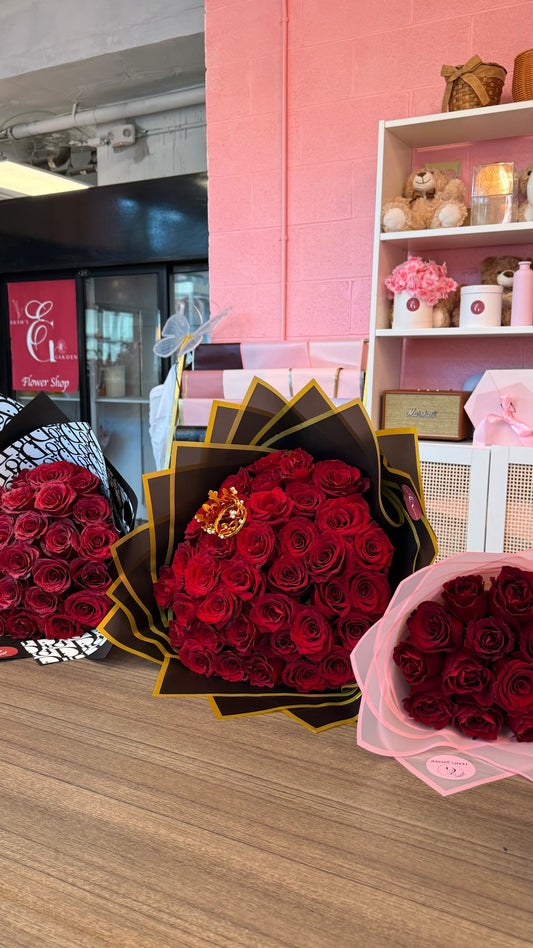 Basic Red Rose bouquet