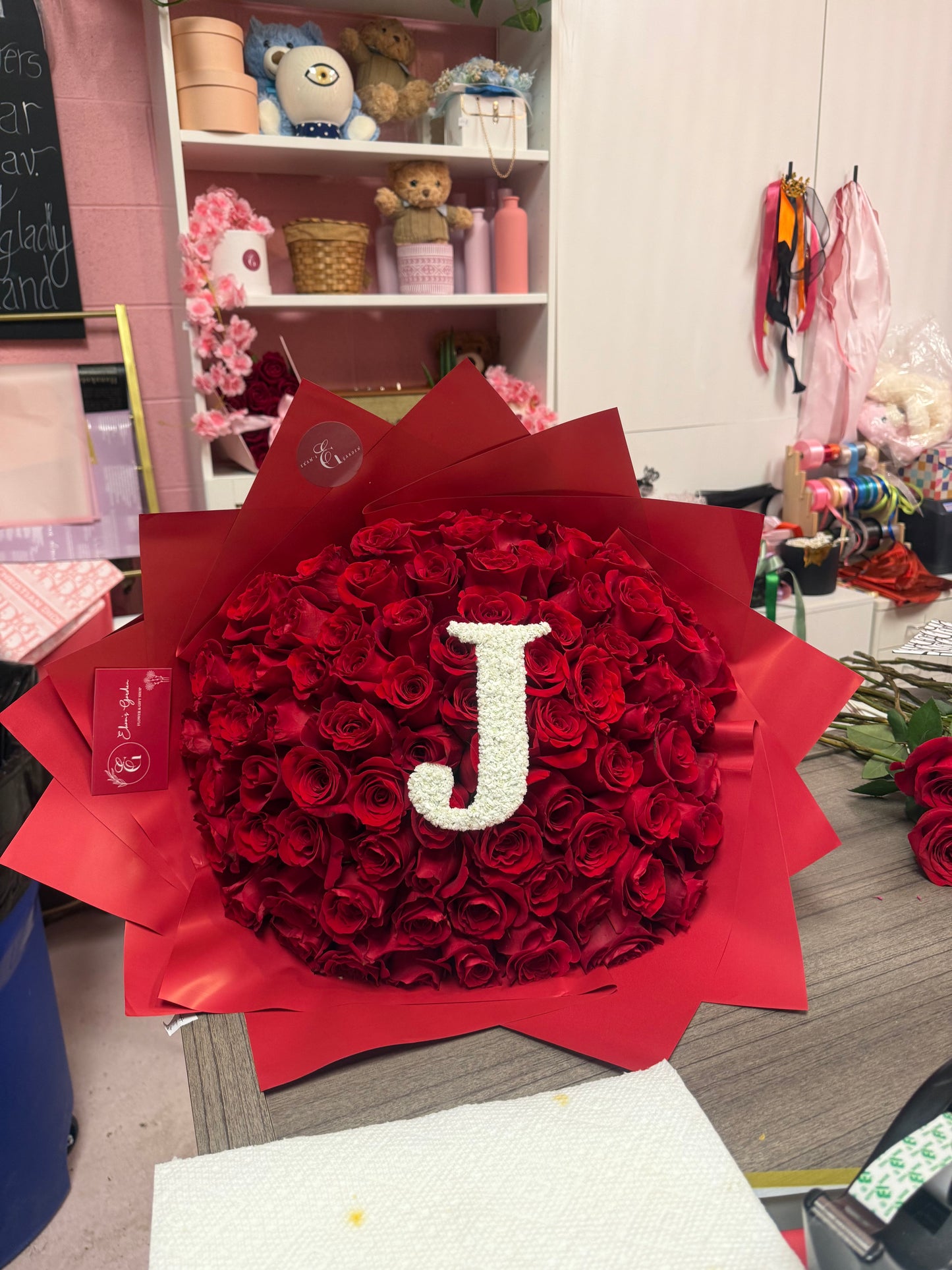 75 Roses - Initial Bouquet