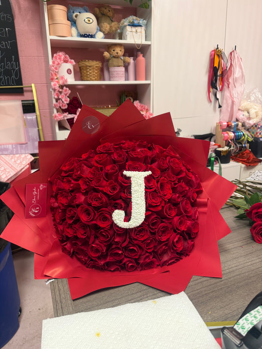 75 Roses - Initial Bouquet