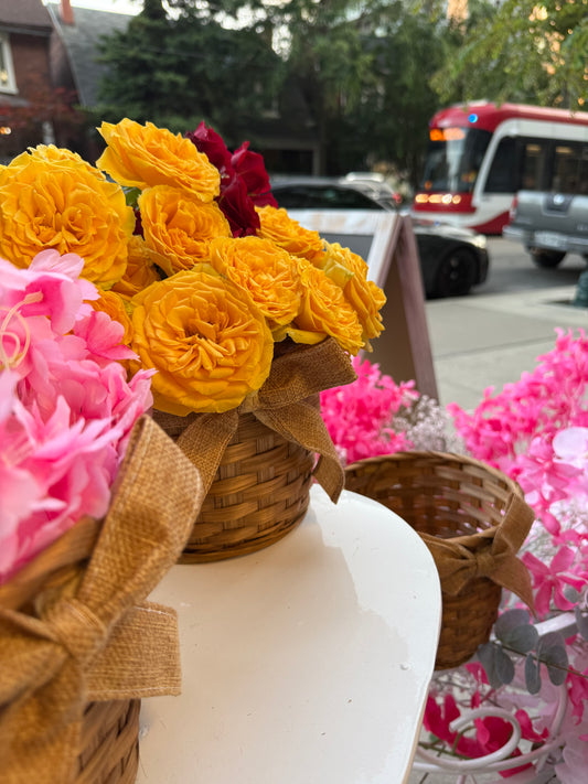 Flower Basket - The Jute Bow
