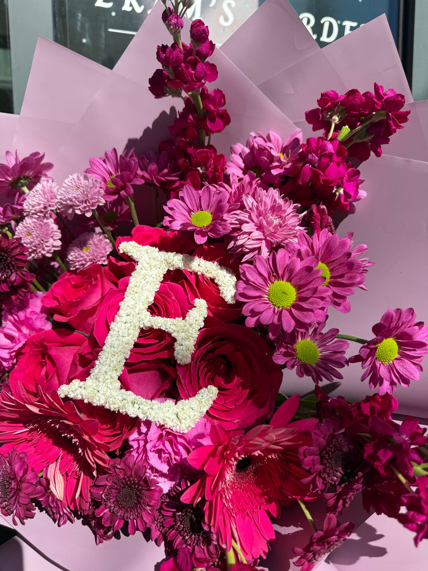 Initial Roses and Mixed Flowers bouquet