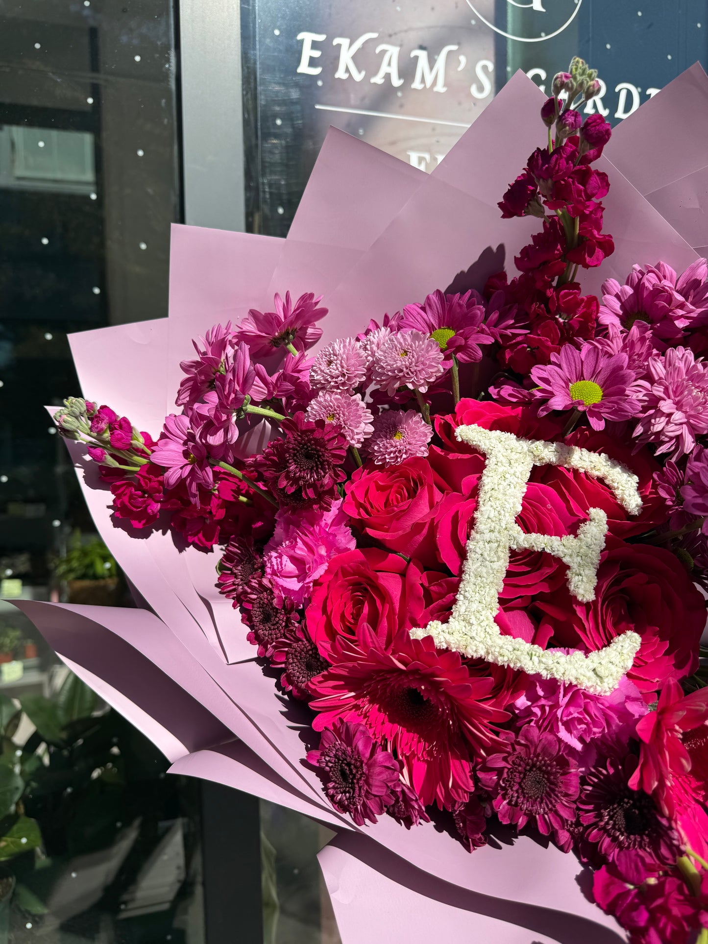 Initial Roses and Mixed Flowers bouquet